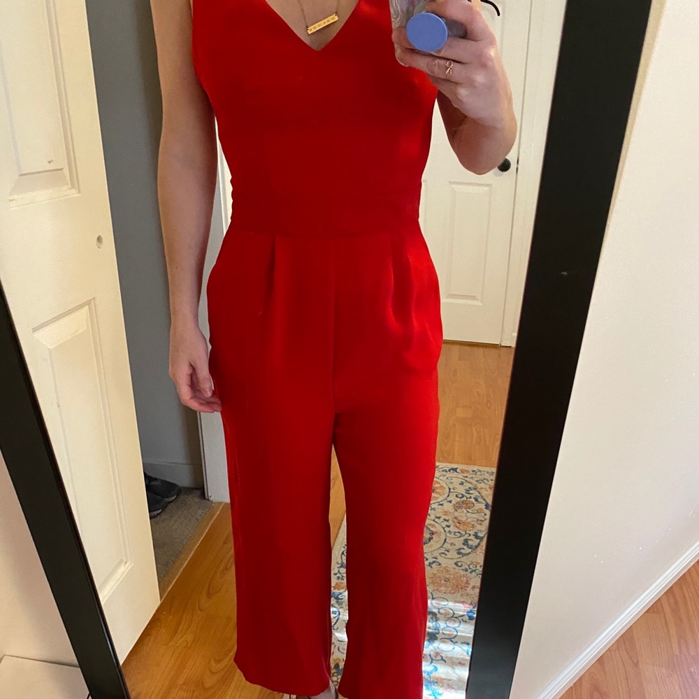 Elie Tahari Red Jumpsuit